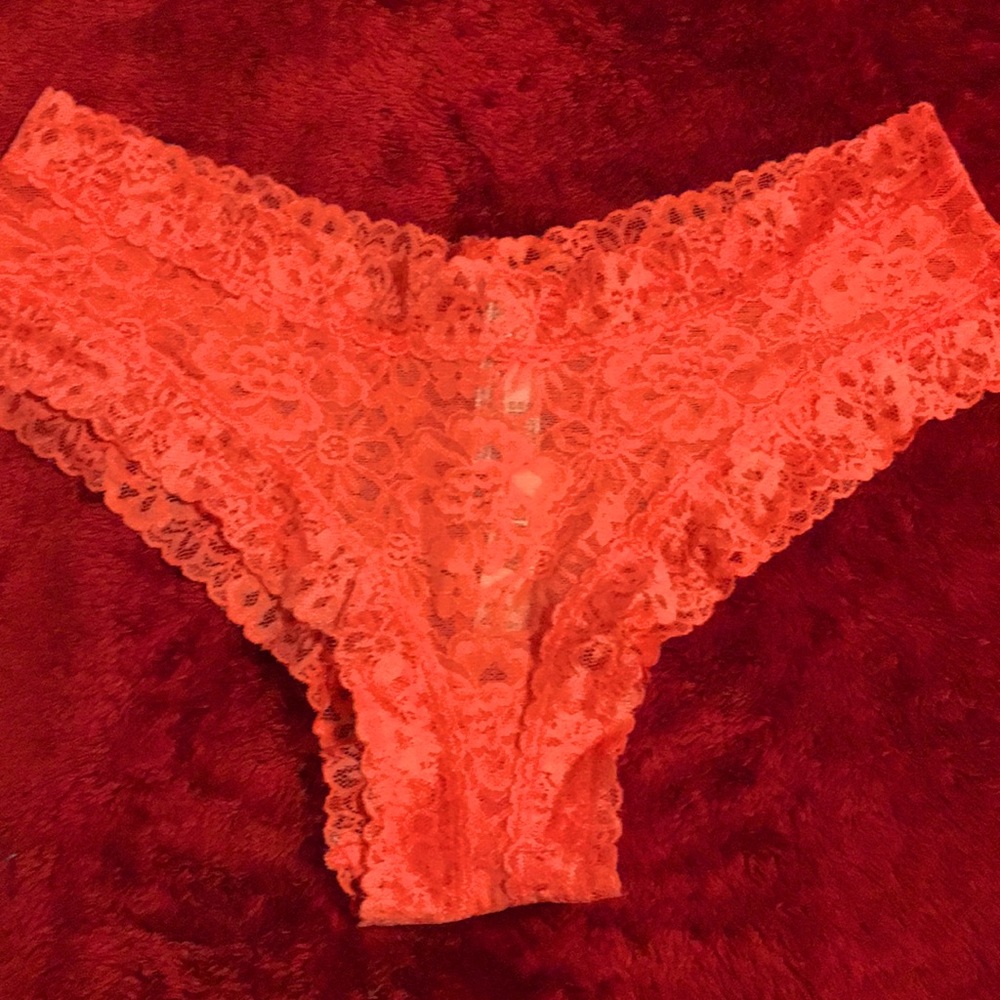 Peachy cheeky lace panties